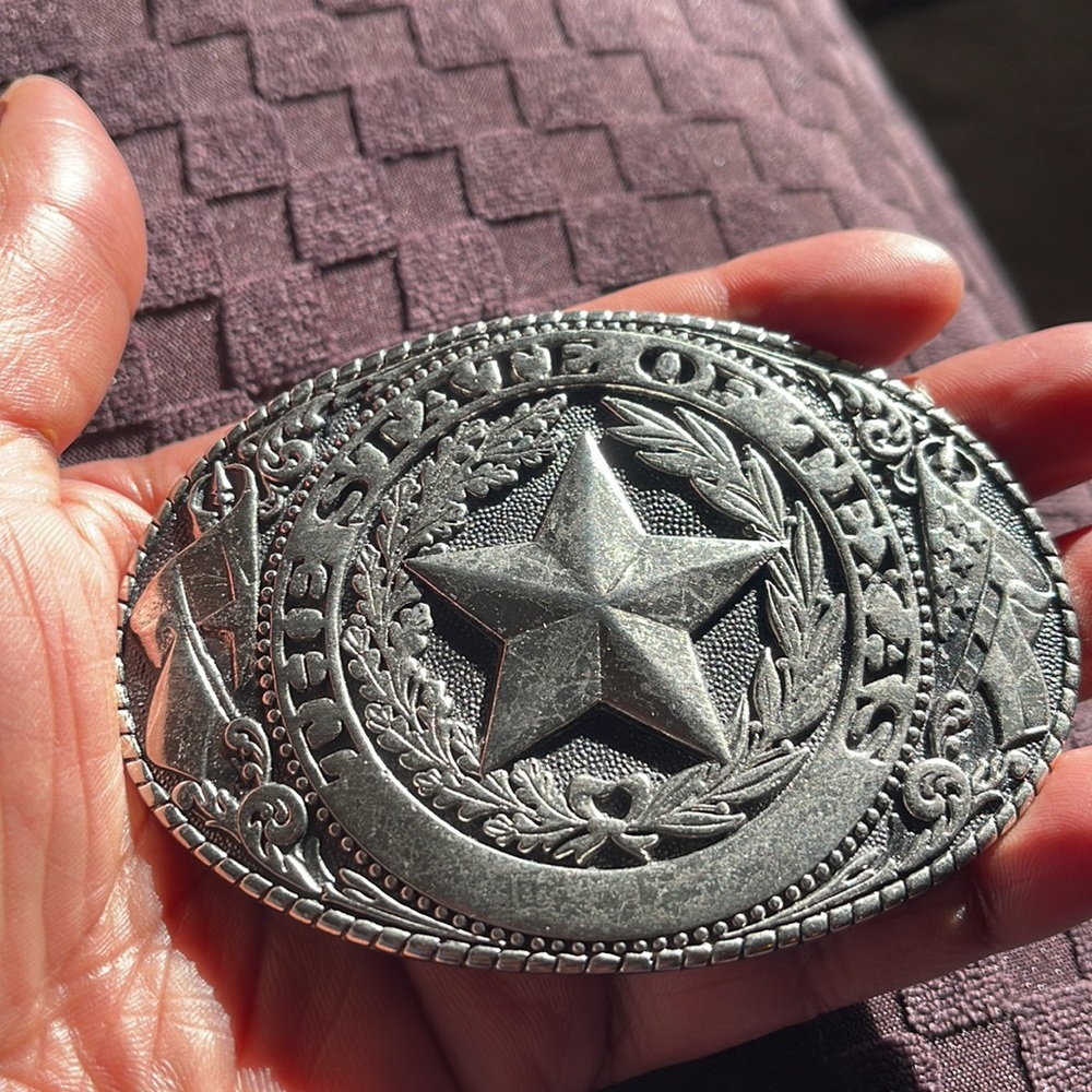 Texas Star Belt Buckle Texoma Leather & Brass Denison Texas